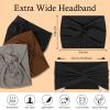 AKTVSHOW 7'' Wide Headbands for Women, Extra Large Turban Workout Headband Fashion Yoga Hair Bands Boho Twisted Thick Hair Accessories, 8Pack view 3