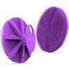 Silicone Body Scrubber, BEAUTAIL Shower Bath Scrubber, More Hygienic Than Traditional Loofah, Lather Nicely, Long Lasting, Gentle Exfoliating Brush for Women Men Baby Sensitive Skin, 1 Pack, Purple view 1