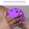 Silicone Body Scrubber, BEAUTAIL Shower Bath Scrubber, More Hygienic Than Traditional Loofah, Lather Nicely, Long Lasting, Gentle Exfoliating Brush for Women Men Baby Sensitive Skin, 1 Pack, Purple view 3