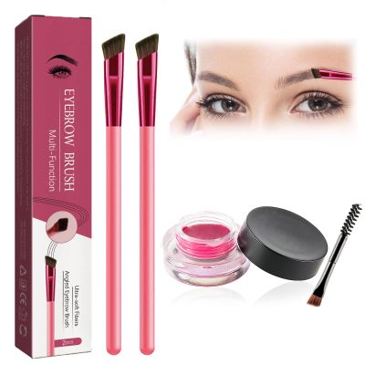 4D Hair Stroke Brow Stamp Brush, Eyebrow Hair Stroke Brush, 4 d Ultra Thin Stroking Brow Brush, Multifunction Realistic Eyebrow Brush for Eyebrow, Eye Shadow, Hairline (magedta)