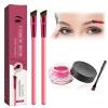 4D Hair Stroke Brow Stamp Brush, Eyebrow Hair Stroke Brush, 4 d Ultra Thin Stroking Brow Brush, Multifunction Realistic Eyebrow Brush for Eyebrow, Eye Shadow, Hairline (magedta) view 1