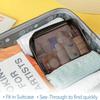 PACKISM Clear Makeup Bags - Well-made Clear Toiletry Bags for Traveling, Water-resistant Tsa Approved Toiletry Bag with Zipper Holds Small Items for Organization Fit Travel Essentials, Black Brown view 2