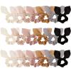 ACO-UINT 20 Pack Satin Scrunchies - Thick Hair Ponytail Holders with Bows for Girls and Women view 1