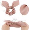 ACO-UINT 20 Pack Satin Scrunchies - Thick Hair Ponytail Holders with Bows for Girls and Women view 2