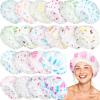 20 Pcs Waterproof Shower Caps for Women,Reusable Plastic Bath Hair Caps with Elastic Band Assorted Colors for Home,Salon & Spa view 1
