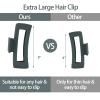 5 Inch Extra Large Hair Clips, Big Claw Clips for Thick Long Curly Hair, Strong Hold Jaw Clip Oversized Nonslip Square Hair Clips for Women, Jumbo Claw Clips Light Green Valentine's Day Gifts Holiday view 3