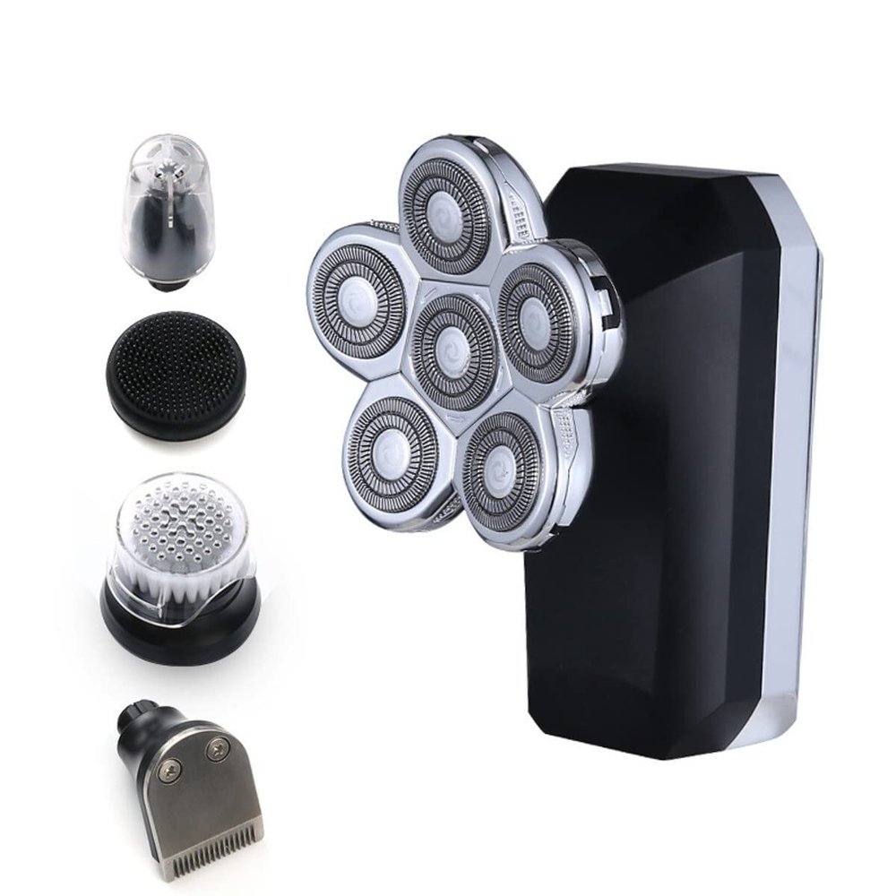 Electric Razor for Men, 5 in 1 Multifunction Rechargeable IPX7 Washable Electric Men Electric Shaver 5D Floating Heads Bald Head Shaver for Men