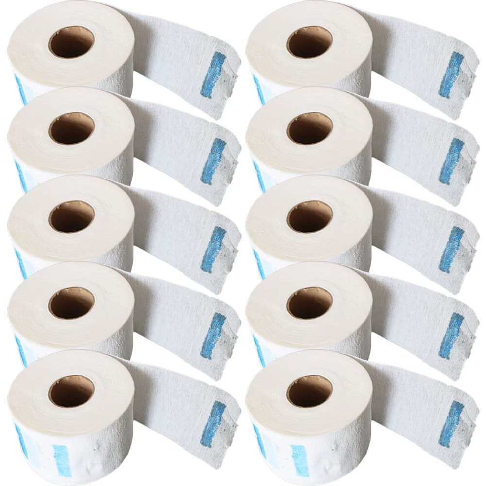 FOMIYES Hairdressing Neck Wrap Barber Neck Paper 10 Rolls Disposable Anti-stain Paper