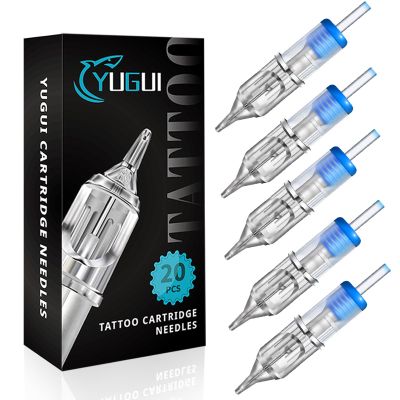 40Pcs Tattoo Cartridge Needles - Yugui Tattoo Needles 1203RS,1205RS,1207RS,1209RS Assorted Sizes for Tattoo Shader Tattoo Pen Tattoo Kit Tattoo Supplies forTattoo Artist