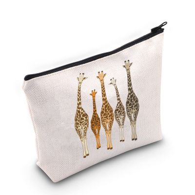 BLUPARK Funny giraffe cosmetic bag Animals lover gift giraffe zipper pouch giraffe lover gift giraffe makeup bag giraffe gifts for women(Giraffe Bag)
