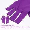 Beaupretty 2pcs Half finger manicure gloves gel manicure fingerless glove protector Lamp Gloves nails gel protection gloves sun protection Manicure tools purple polyester fabric view 3