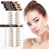 77Pairs 4D Hair-Like Eyebrow Tattoo Stickers Waterproof Natural Fake Eyebrow Stickers,Long Lasting Eyebrow Grooming Shaping Perfect for Women and Girls (Brown) view 1