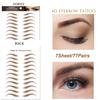 77Pairs 4D Hair-Like Eyebrow Tattoo Stickers Waterproof Natural Fake Eyebrow Stickers,Long Lasting Eyebrow Grooming Shaping Perfect for Women and Girls (Brown) view 2