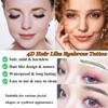 77Pairs 4D Hair-Like Eyebrow Tattoo Stickers Waterproof Natural Fake Eyebrow Stickers,Long Lasting Eyebrow Grooming Shaping Perfect for Women and Girls (Brown) view 3