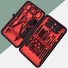 18-in-1 Manicure Set - Stainless Steel Nail Care Kit - Professional Toenail Clipper and Pedicure Tools - Includes Cuticle Trimmer, Nail Scissors, Thick Nail Cutter, and more - Black and Red view 2