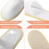 Geyoga 24 Pairs Disposable Slippers for Guests Bulk 2 Size Cotton Hotel Spa House Slippers for Graduation Wedding Party Shoeless Home Travel Individually Wrapped(Gray, Black, Khaki, Blue Border) view 3
