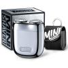 yoose Alloy Mini Shaver, Portable Electric Razor for Men, Waterproof, Dry Shave, Cordless 60 Mins Runtime, USB-C Rechargeable, Easy Cleaning Magnetic Detachable Head, Travel Shaver with Case, Silver view 1