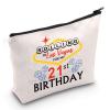 JXGZSO Las Vegas Zipper Makeup Bags Rolling in Vegas for My 21st Birthday Vegas Birthday Travel Toiletry Bag (Las Vegas 21st BAG) view 1