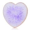Sibba Resin Nail Art Palette Nail Mixing Palette Polish Color Mixing Plate Golden Edge Nail Holder Display Board Heart Shape Cosmetic Mixing Tools (Purple) view 1
