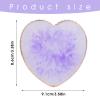 Sibba Resin Nail Art Palette Nail Mixing Palette Polish Color Mixing Plate Golden Edge Nail Holder Display Board Heart Shape Cosmetic Mixing Tools (Purple) view 2