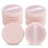 WLLHYF 12PCS Makeup Powder Puffs Pink Cotton Powder Puffs Round Powder Puff for Makeup Face Powder Velour Puffs for Loose Powder Washable (pink) view 1
