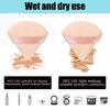 8 Pcs Cotton Powder Puff Face,JASSINS Triangle super soft Both dry and wet Makeup Setting Puff,For Concealer/Loose Powder/Body Powder/Foundation/Blush Makeup Sponge Set (Nude) view 2