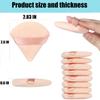 8 Pcs Cotton Powder Puff Face,JASSINS Triangle super soft Both dry and wet Makeup Setting Puff,For Concealer/Loose Powder/Body Powder/Foundation/Blush Makeup Sponge Set (Nude) view 3