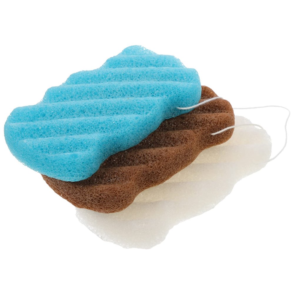 COHEALI 3pcs Exfoliating Facial Sponges Soft Makeup Removing Scrubbers for Deep Cleansing Gentle Face Wash Supplies