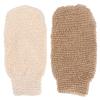 Mobestech 2pcs Jute Woven Bath Gloves for Exfoliation and Cleaning Shower Scrub Mitts Styles for Deep Skin Massage and Blood Circulation Enhancement view 1