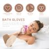 Mobestech 2pcs Jute Woven Bath Gloves for Exfoliation and Cleaning Shower Scrub Mitts Styles for Deep Skin Massage and Blood Circulation Enhancement view 3
