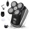 Electric Razor for Men, 5 in 1 Men's Electric Shaver Kit LCD Rechargeable Waterproof Razor Hair Trimmer Bald Shaving Machine Nose Hair Trimmer view 1