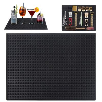 MoyRetty Bar Service Spills Mat, Barber Station Mat, 15.7x11.8 Inches, Professional Hair Stylist Clippers Accessories Supplies Tools, Salon and Barbershop Pads