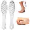 2 Pcs Stainless Steel Foot Scraper Metal Foot File Double Sided File Callus Remover Professional Feet Rasp Scrubber for Wet or Dry Skin Easy to Clean Pedicure Tool Heel view 1