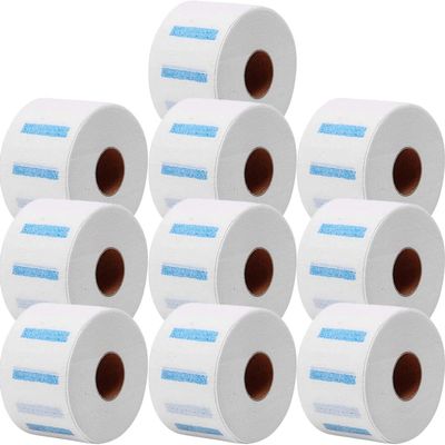 10 Rolls Disposable Barber Paper Neck Strips Barber Neck Strip Collar Paper for Hair Cutting Stretch Paper Neck Band Neck Protection Papers Hairdresser Neck Paper Salon Neck Strips
