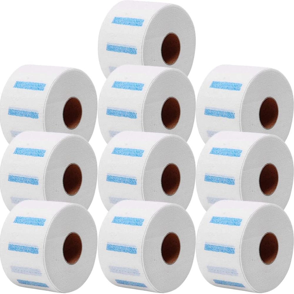 10 Rolls Disposable Barber Paper Neck Strips Barber Neck Strip Collar Paper for Hair Cutting Stretch Paper Neck Band Neck Protection Papers Hairdresser Neck Paper Salon Neck Strips