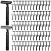 Jutom 200 Pcs Twin Blade Disposable Razors Bulk with Safety Cap Stainless Steel Shaving Razors Bulk Multipurpose Portable for Men Women Bathing Hotel Travel Camping Charity Apartment view 1