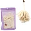 minkissy Shower Bath Scrubber Beige Mesh Bath for Exfoliating Lathering Cleansing Bathing Accessory for Home Travel Spa Use view 1