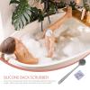 minkissy Handle Silicone Shower Brush for Gentle Exfoliation Back Scrubber for Easy Cleaning Practical Bath Brush for Hard Reach Areas for Daily Use Random Style view 4