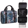 Jadyn Hanging Toiletry Bag, Expandable Toiletry Organizer for Women, Water Resistant Large Travel Cosmetic Bag for Full Size Makeup, Toiletries, Lotion, Shampoo, Accessories (Navy Floral) view 1