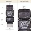 Jadyn Hanging Toiletry Bag, Expandable Toiletry Organizer for Women, Water Resistant Large Travel Cosmetic Bag for Full Size Makeup, Toiletries, Lotion, Shampoo, Accessories (Navy Floral) view 2