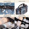 Jadyn Hanging Toiletry Bag, Expandable Toiletry Organizer for Women, Water Resistant Large Travel Cosmetic Bag for Full Size Makeup, Toiletries, Lotion, Shampoo, Accessories (Navy Floral) view 3