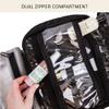 Jadyn Hanging Toiletry Bag, Expandable Toiletry Organizer for Women, Water Resistant Large Travel Cosmetic Bag for Full Size Makeup, Toiletries, Lotion, Shampoo, Accessories (Navy Floral) view 4