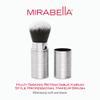 Mirabella Retractable Kabuki Brush, Premium Professional Makeup Brush Collection, Cruelty-Free Synthetic Bristle Brush with Hand-Sculpted Brushed Aluminum Handle, Luxury Blending Brush for Makeup view 2