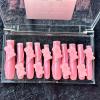 FRUJCDKI handmade Press-on nails, extra long XXXL coffin press-on nails pink cute bear Valentine's Day nails fake nails with nail glue (Pink Bear-M) view 3