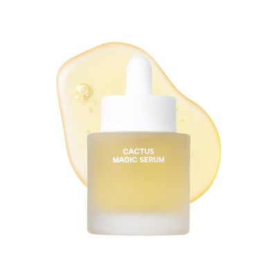 Whamisa Organic Cactus Magic Serum, Anti-Wrinkle & Brightening, Rejuvenation, Strengthen Skin Barrier, Probiotics, Hydrating, Facial Ampoule, Pore Refining, Korean Skin Care (32ml)