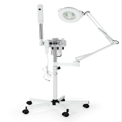 Salonsunny 3 in 1 5X Magnifying Lamp ,5X Magnifying Lamp & Aromatherapy Facial Steamer Skin Moisturizing Ozone Facial Steamer Beauty Salon Professional Salon Spa Beauty Equipment