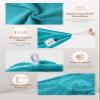 Hicober Microfiber Hair Towel, Hair Towel Wrap Turbans for Women,Hair Drying Towel Wrap Hair Accessories for Women Girls-Plum,Navy,Aqua Green,3Packs view 3