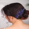 Teyglen Dainty Simple Rhinestone Wedding Hair Comb, Rose Gold - Luxurious Shiny Crystal Bridal Side Hair Pieces, Hair Accessories for Women and Girls view 2