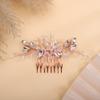 Teyglen Dainty Simple Rhinestone Wedding Hair Comb, Rose Gold - Luxurious Shiny Crystal Bridal Side Hair Pieces, Hair Accessories for Women and Girls view 3