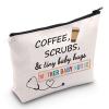JXGZSO Mother Baby Nurse Cosmetic Bag Coffee Scrubs & Tiny Baby Hugs Zipper Pouch (Coffee M B BAG) view 1